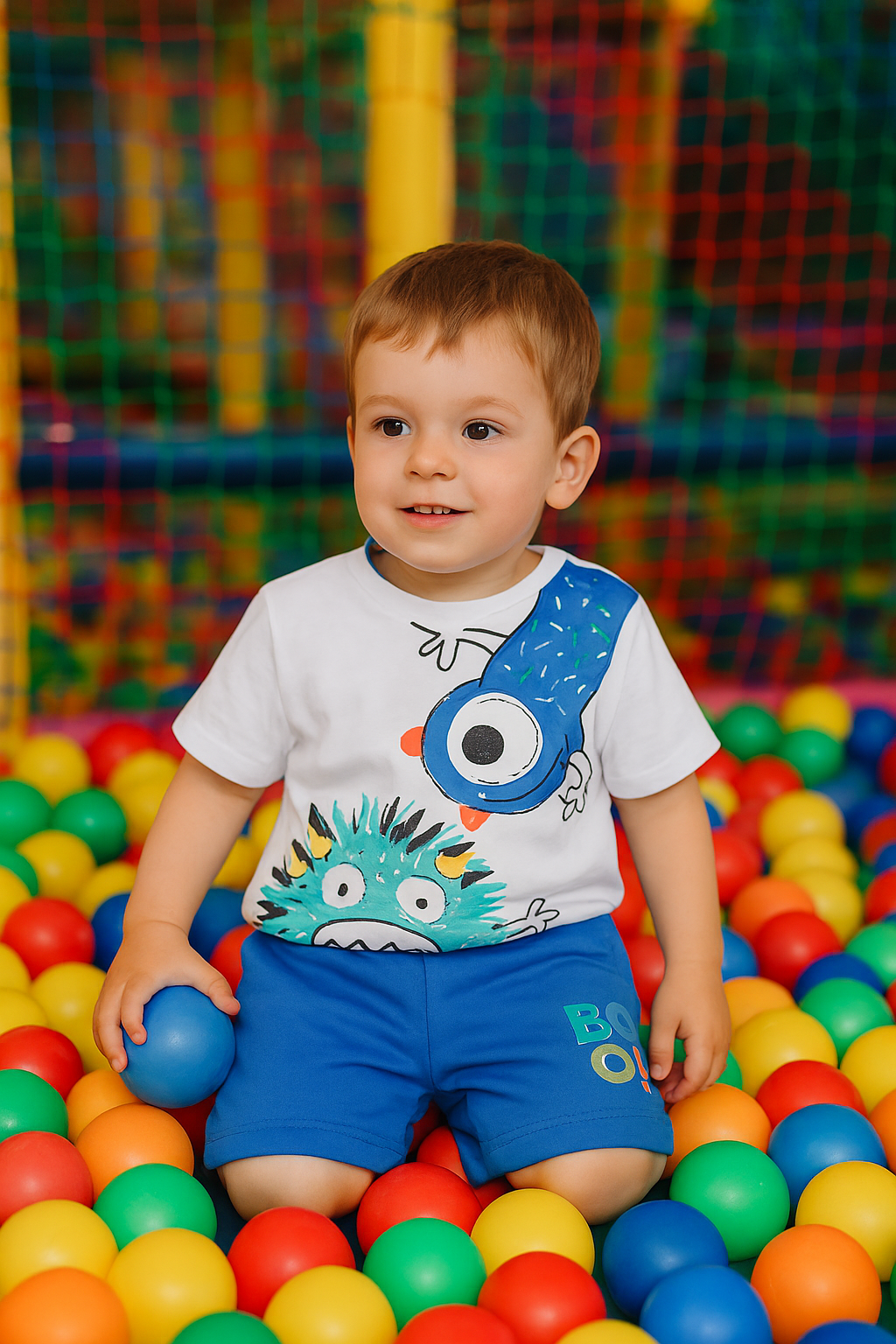 Conjunto de ni�o monstruos - Newness - Frontal - Moda Infantil Chicle