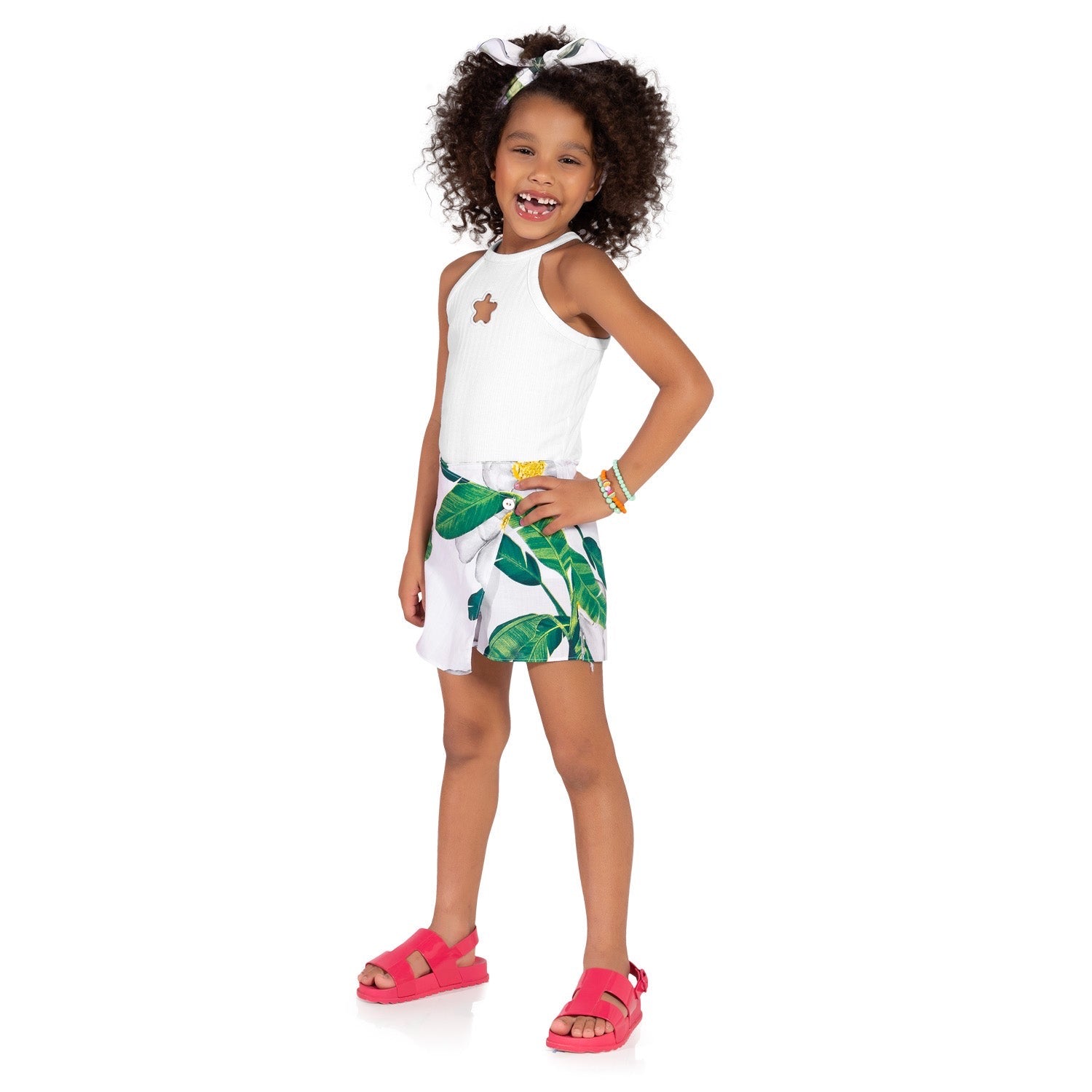 Conjunto de niña con falda pantalón - Nanai - Frontal - Moda Infantil Chicle
