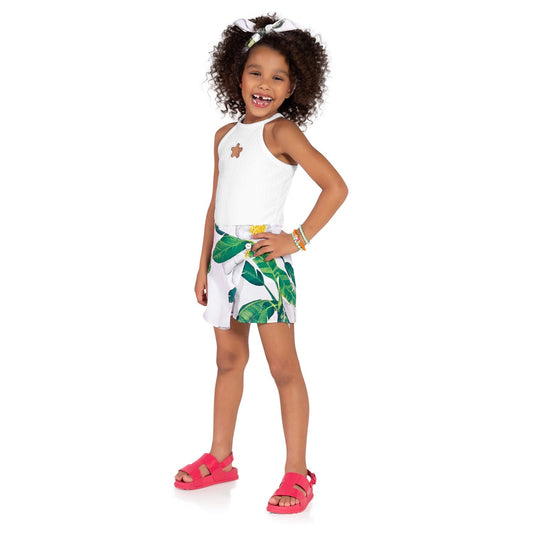 Conjunto de niña con falda pantalón - Nanai - Frontal - Moda Infantil Chicle