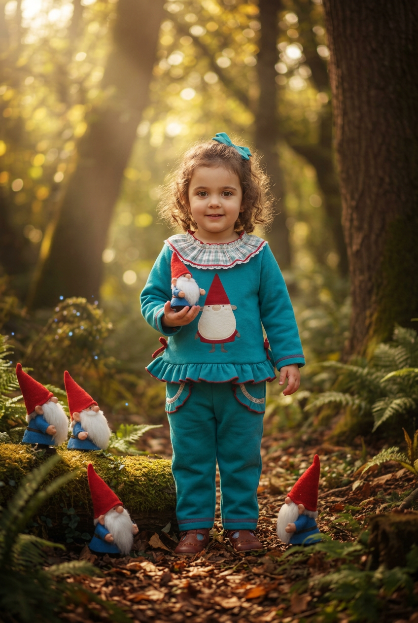 Conjunto ni�a beb� gnomo - Peque�os Piratas - Detalle 1 - Moda Infantil Chicle