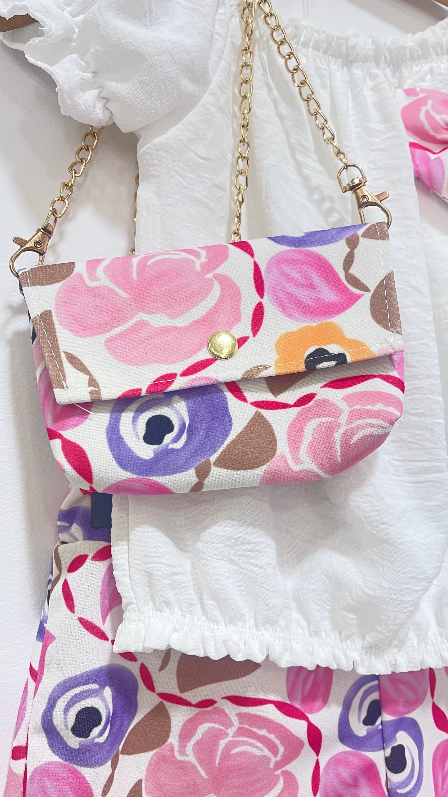Conjunto ni�a blus�n, short y bolso - Pronta Moda - Detalle 4 - Moda Infantil Chicle