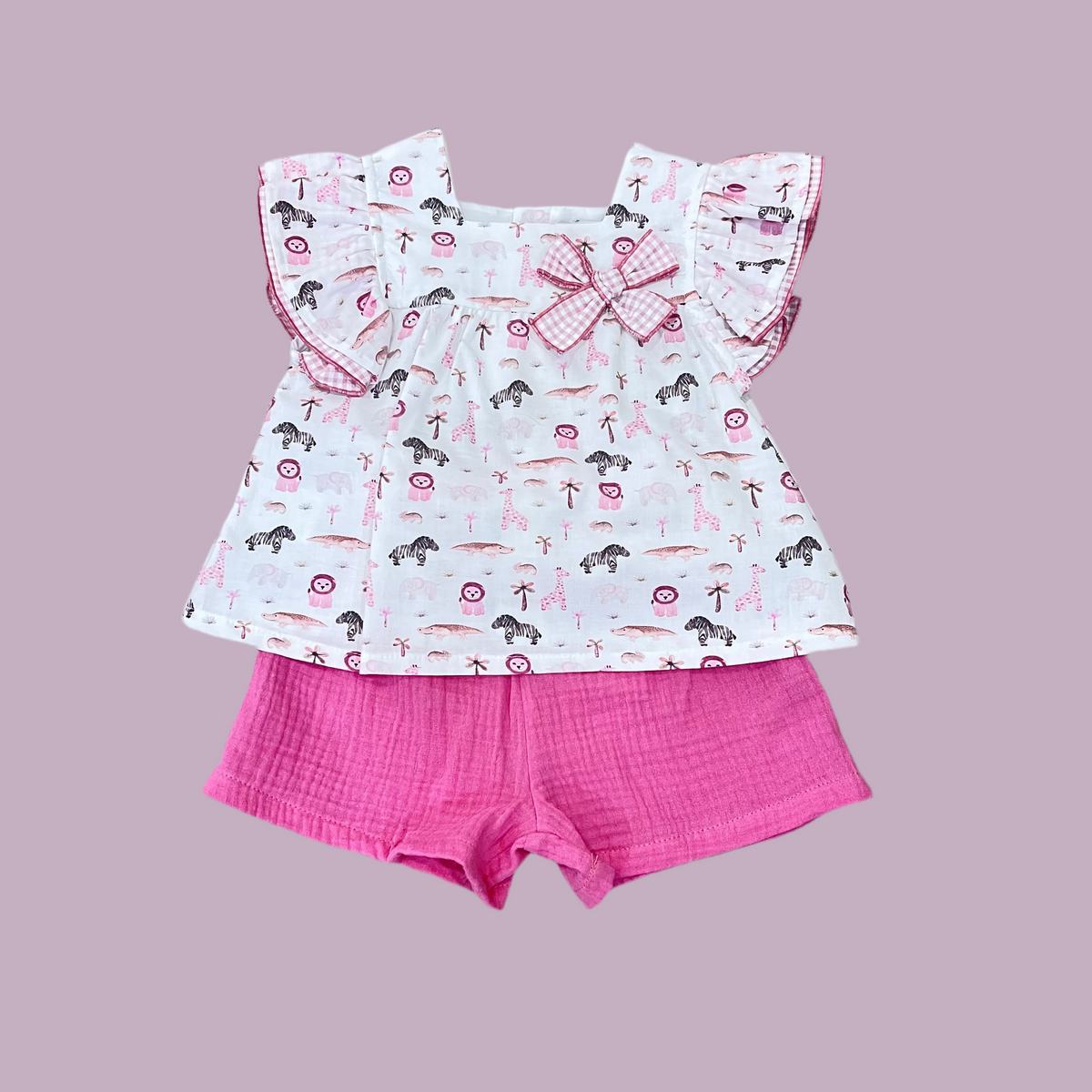 Conjunto ni�a blusa animalitos - Coco Acqua 2025 - Detalle 1 - Moda Infantil Chicle