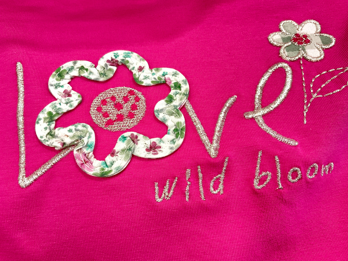 Conjunto ni�a en fucsia y short Vichy verde - Coco Acqua 2025 - Detalle 2 - Moda Infantil Chicle