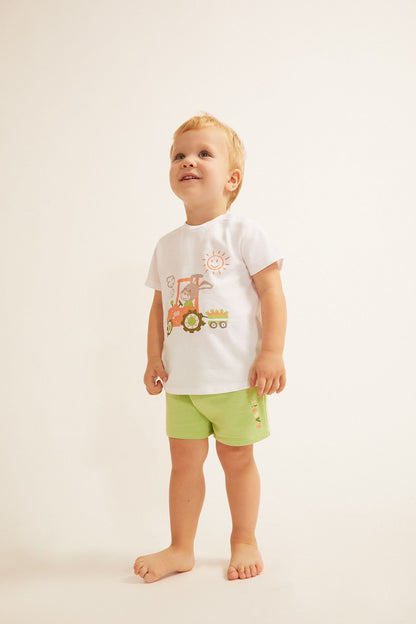 Conjunto ni�o beb� tractor - Newness - Frontal - Moda Infantil Chicle