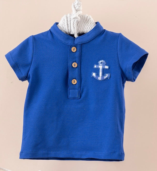 Conjunto niño bebé en color azulón - Cuka verano 2024 - Detalle 1 - Moda Infantil Chicle