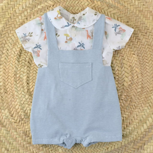 Conjunto Peto camisa Safari - Baby Ferr - Frontal - Moda Infantil Chicle