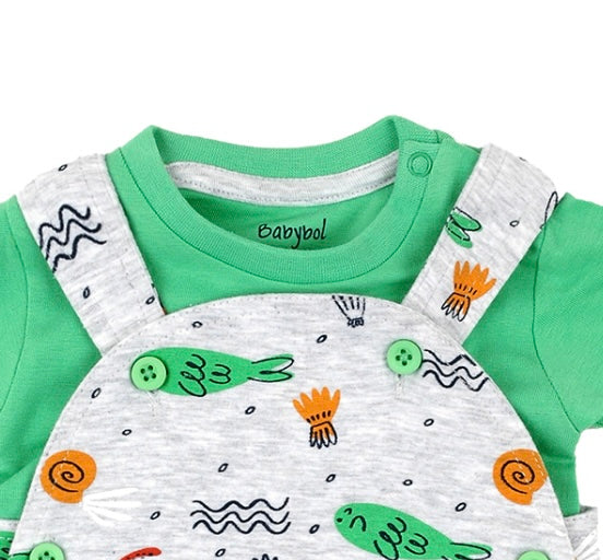 Conjunto peto + camiseta bebé de niño en manga corta - Detalle 1 - Moda Infantil Chicle