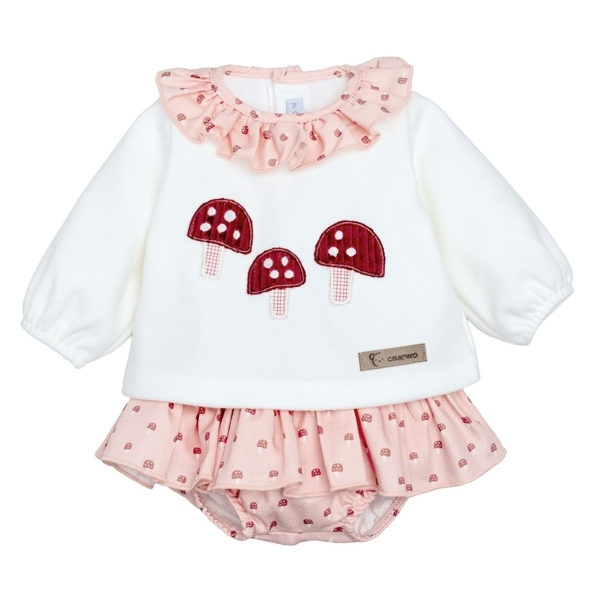 Conjunto Pololo Caldas de ni�a - Calamaro - Frontal - Moda Infantil Chicle