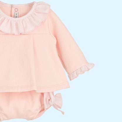 Conjunto Pololo Rosa Lechebe - Calamaro - Detalle 1 - Moda Infantil Chicle