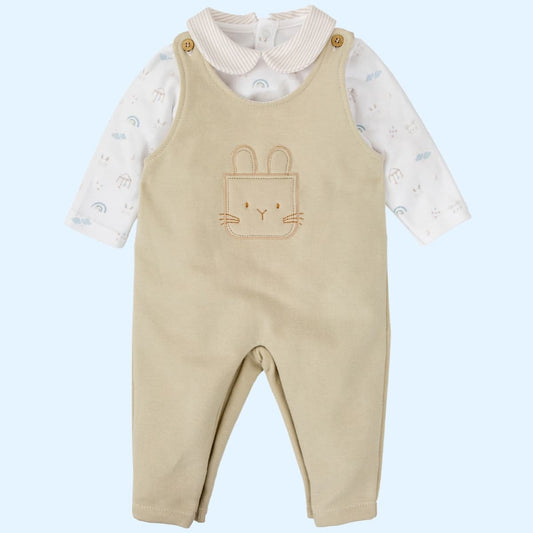 Conjunto,Peto Y Camiseta Bebe Ni�o - Babidu - Frontal - Moda Infantil Chicle
