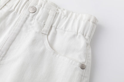 Falda vaquera en blanco de Newness - Detalle 3 - Moda Infantil Chicle