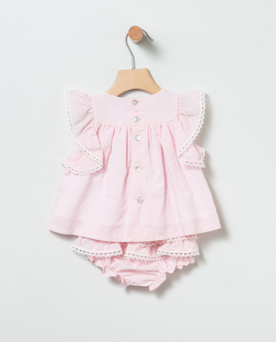 Jesusin de Plumeti en rosa de Coco Acqua - Detalle 1 - Moda Infantil Chicle