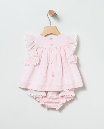 Jesusin de Plumeti en rosa de Coco Acqua - Detalle 1 - Moda Infantil Chicle