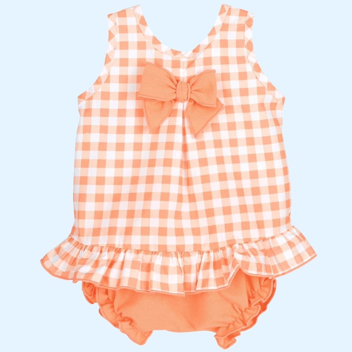 Jesusito cuadros naranjas ?? - Calamaro - Frontal - Moda Infantil Chicle