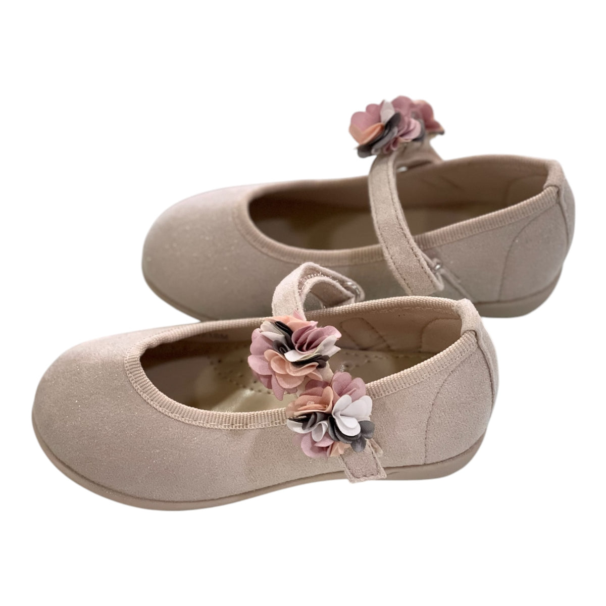 Manoletinas en beige para ceremonia - Frontal - Moda Infantil Chicle