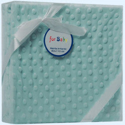 Manta topo de terciopelo en verde - Frontal - Moda Infantil Chicle