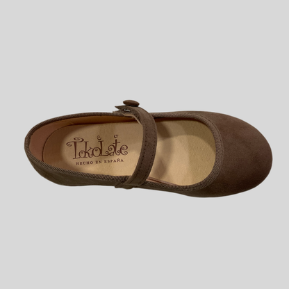 Merceditas de serratex ni�a en color taupe - Tokolate ( 27 al 36 ) - Detalle 1 - Moda Infantil Chicle