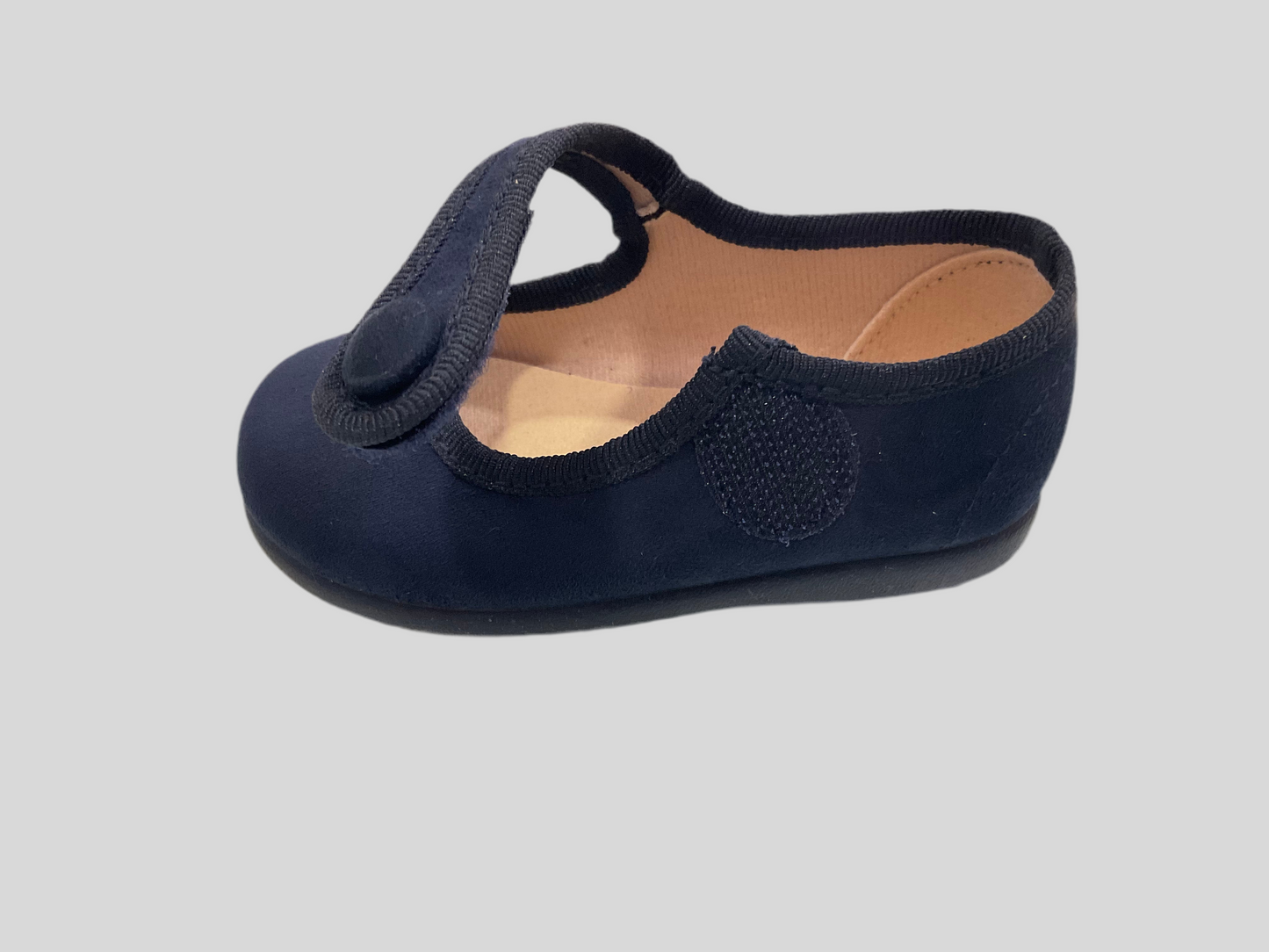 Merceditas Serratex botón de niña Marino - Tokolate - Detalle 3 - Moda Infantil Chicle