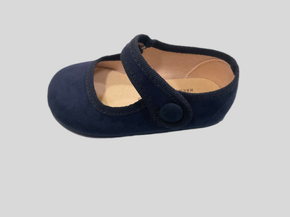 Merceditas Serratex botón de niña Marino - Tokolate - Frontal - Moda Infantil Chicle