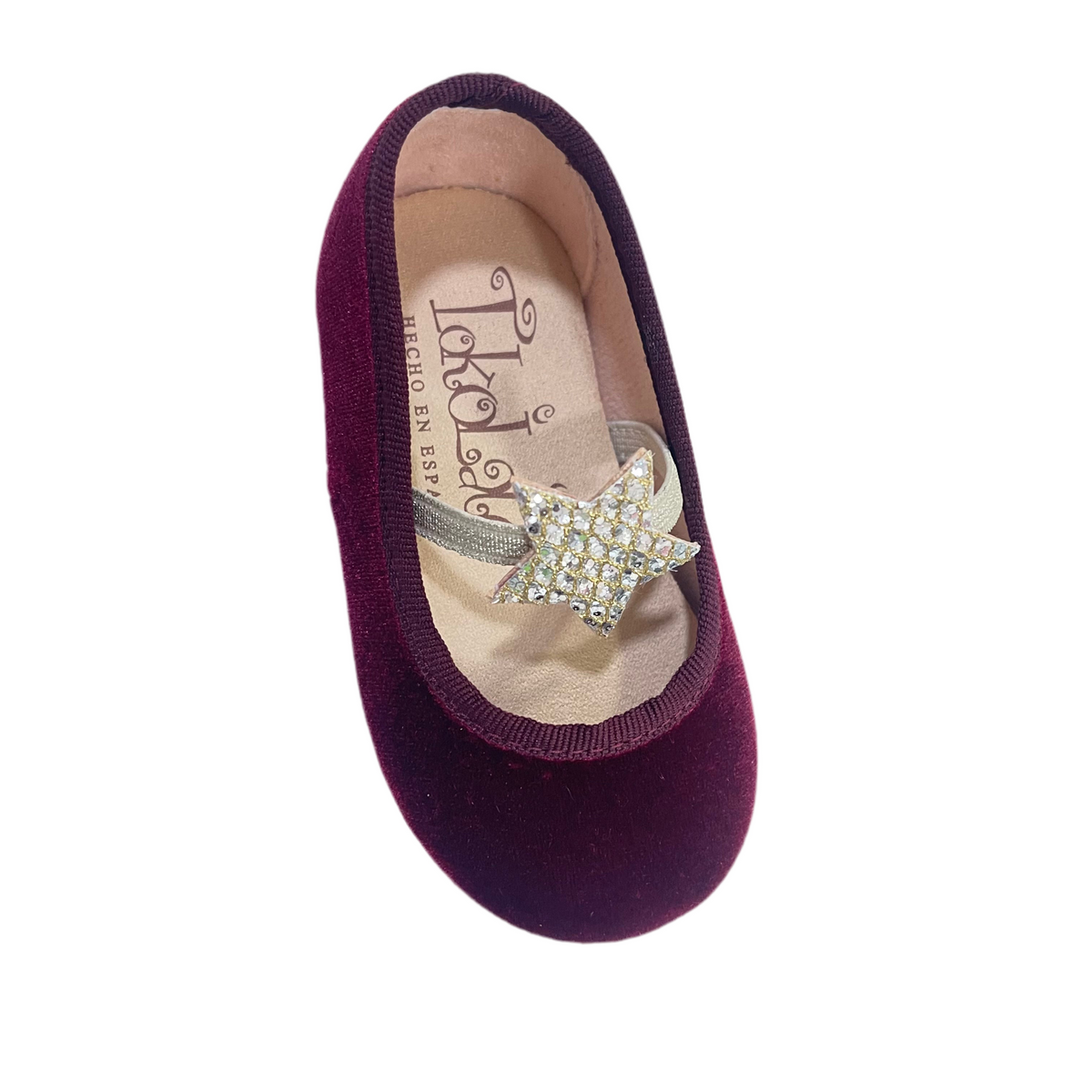 Merceditas terciopelo burdeos con estrella ?? - Tokolate - Detalle 1 - Moda Infantil Chicle