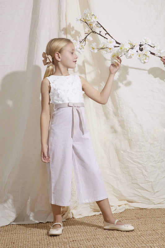 Mono de niña, ceremonia de Newness colección Lovely - Frontal - Moda Infantil Chicle