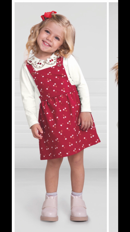 Pichi y camiseta niña - Kyly Invierno 2024 - Detalle 2 - Moda Infantil Chicle