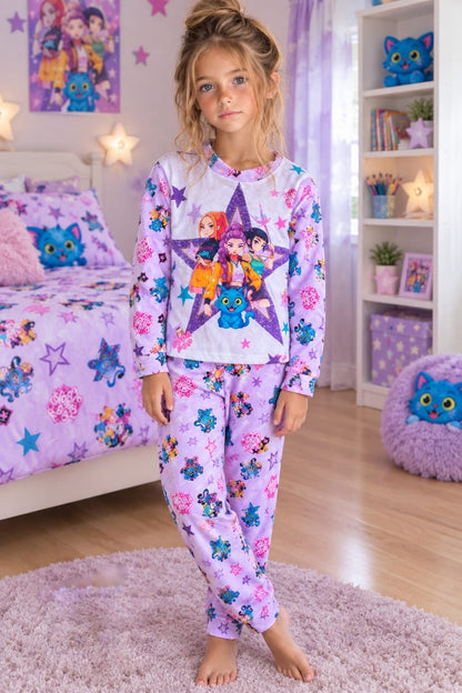 Pijama  polar de ni�a  ???? K-Pop ???? - Frontal - Moda Infantil Chicle