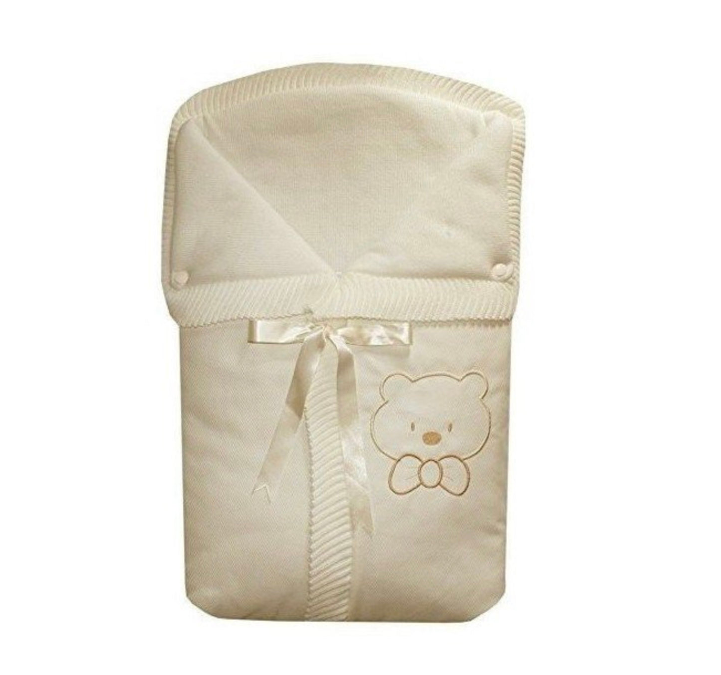 Saco de pique con bordado de oso, para bebés - Detalle 1 - Moda Infantil Chicle