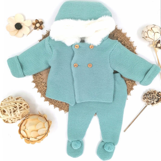 San Francisco en lana color verde Petróleo - Frontal - Moda Infantil Chicle