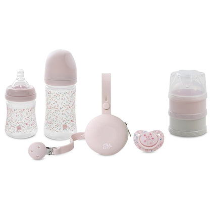 Set Regalo 6 piezas Lactancia INTERBABY Flores Petalos - Detalle 1 - Moda Infantil Chicle