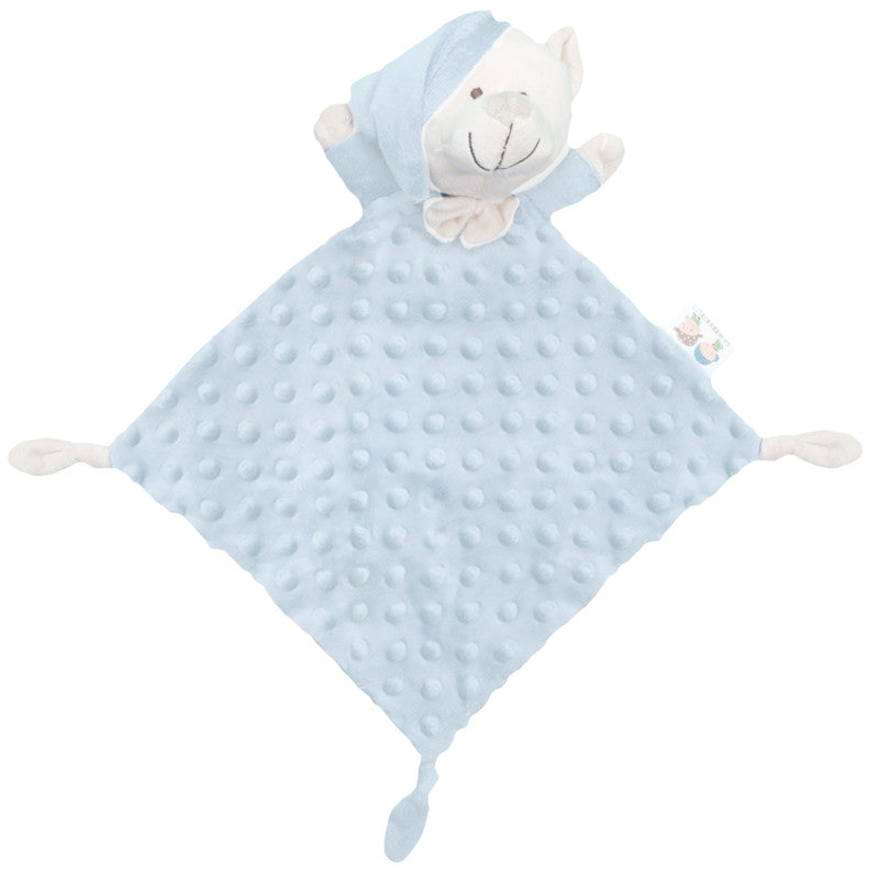 Set regalo en azul claro, manta y doudou de topos, Gamberritos - Detalle 2 - Moda Infantil Chicle