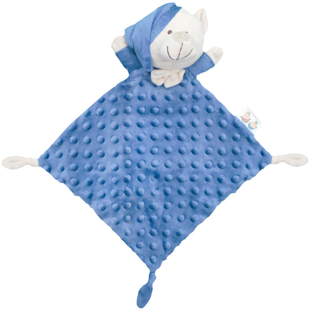 Set regalo en azulon, manta y doudou de topos, Gamberritos - Detalle 2 - Moda Infantil Chicle