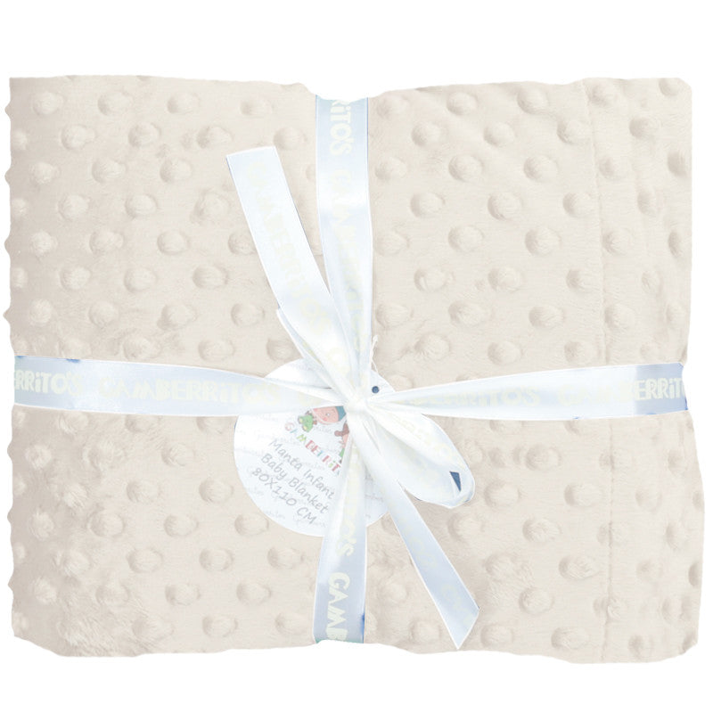 Set regalo en beige, manta y doudou de topos, Gamberritos - Detalle 1 - Moda Infantil Chicle