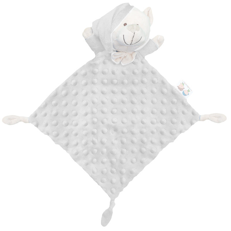 Set regalo en gris, manta y doudou de topos, Gamberritos - Detalle 2 - Moda Infantil Chicle