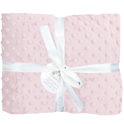 Set regalo en rosa claro, manta y doudou de topos, Gamberritos - Detalle 1 - Moda Infantil Chicle