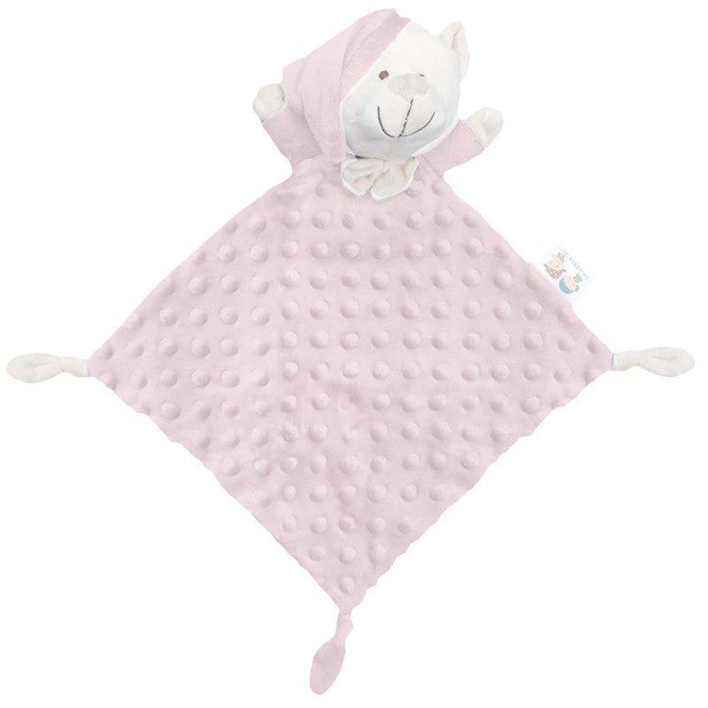 Set regalo en rosa claro, manta y doudou de topos, Gamberritos - Detalle 2 - Moda Infantil Chicle