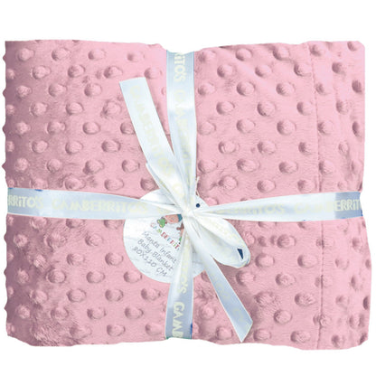 Set regalo en rosa empolvado, manta y doudou de topos, Gamberritos - Detalle 1 - Moda Infantil Chicle