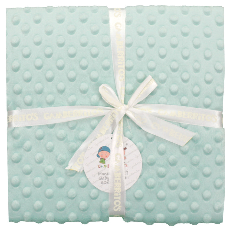 Set regalo en verde, manta y doudou de topos, Gamberritos - Detalle 1 - Moda Infantil Chicle