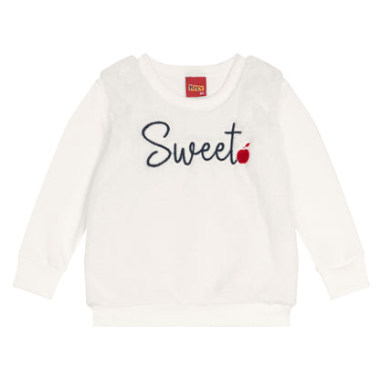 Sudadera Blanca con Leggins - Kyly invierno 2024 - Detalle 1 - Moda Infantil Chicle