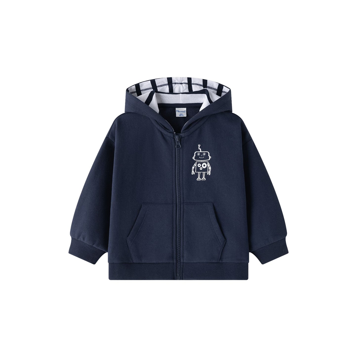 Sudadera con cremallera con robot - Newness invierno 2024 - Frontal - Moda Infantil Chicle