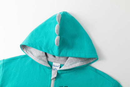 Sudadera con cremallera en turquesa - Newness invierno 2024 - Detalle 2 - Moda Infantil Chicle