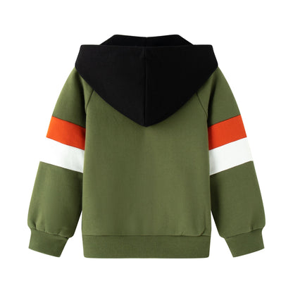 Sudadera con cremallera en verde - Newness - Detalle 1 - Moda Infantil Chicle