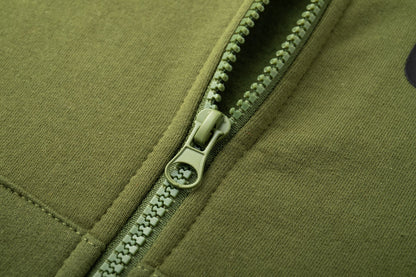 Sudadera con cremallera en verde - Newness - Detalle 5 - Moda Infantil Chicle