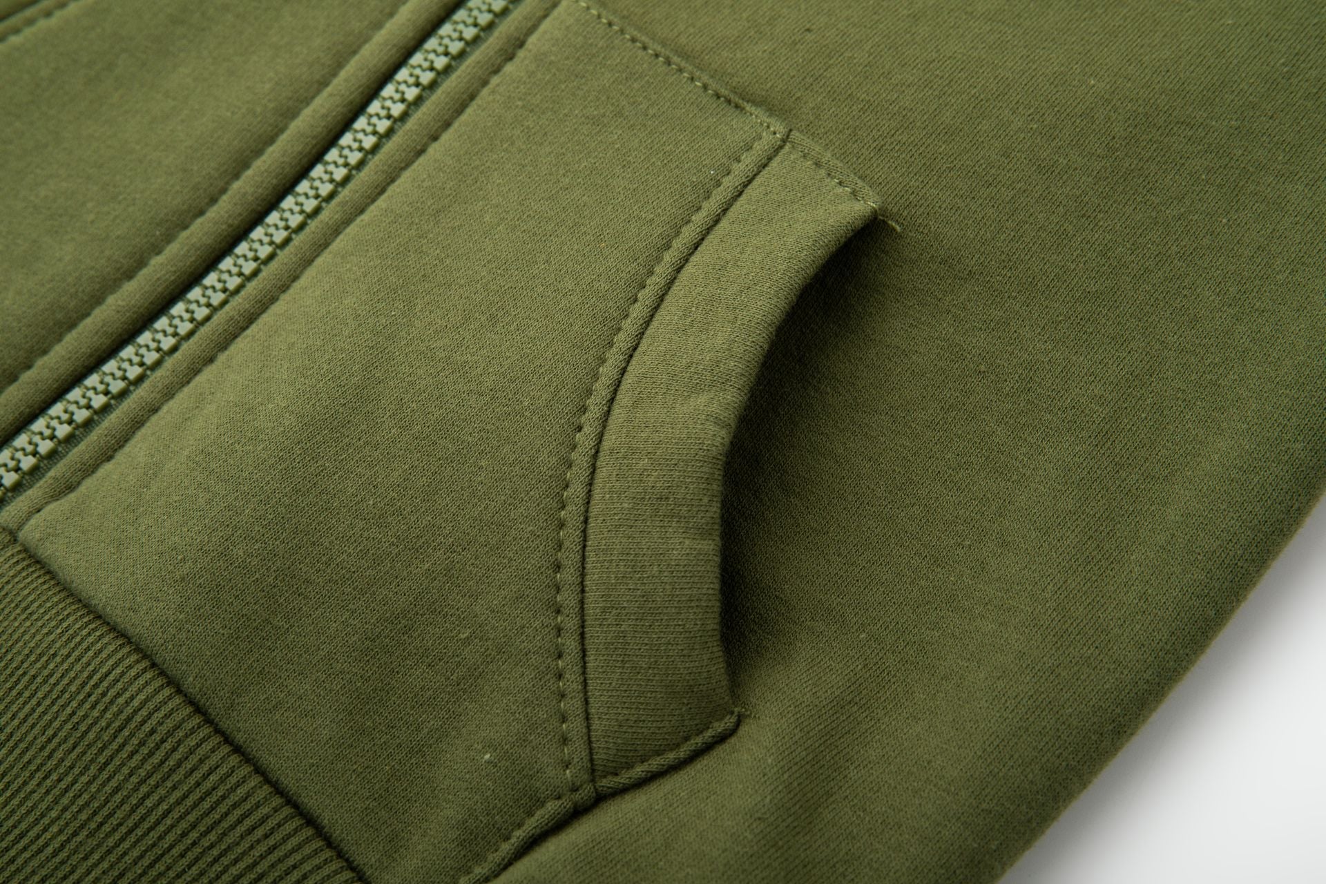 Sudadera con cremallera en verde - Newness - Detalle 6 - Moda Infantil Chicle