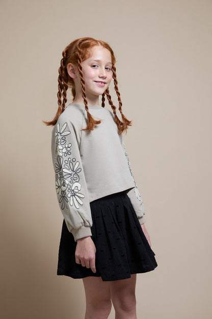 Sudadera de felpa perchada - Newness - Detalle 1 - Moda Infantil Chicle