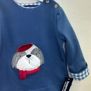 Sudadera ni�o perrito con boina Pompidou- Basmarti - Detalle 1 - Moda Infantil Chicle