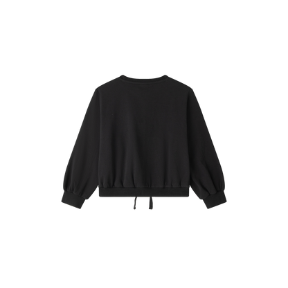 Sudadera niña en negra - Newness invierno 2024 - Detalle 1 - Moda Infantil Chicle