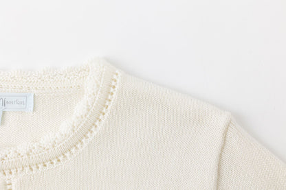 Torera de punto en color crudo - Detalle 3 - Moda Infantil Chicle