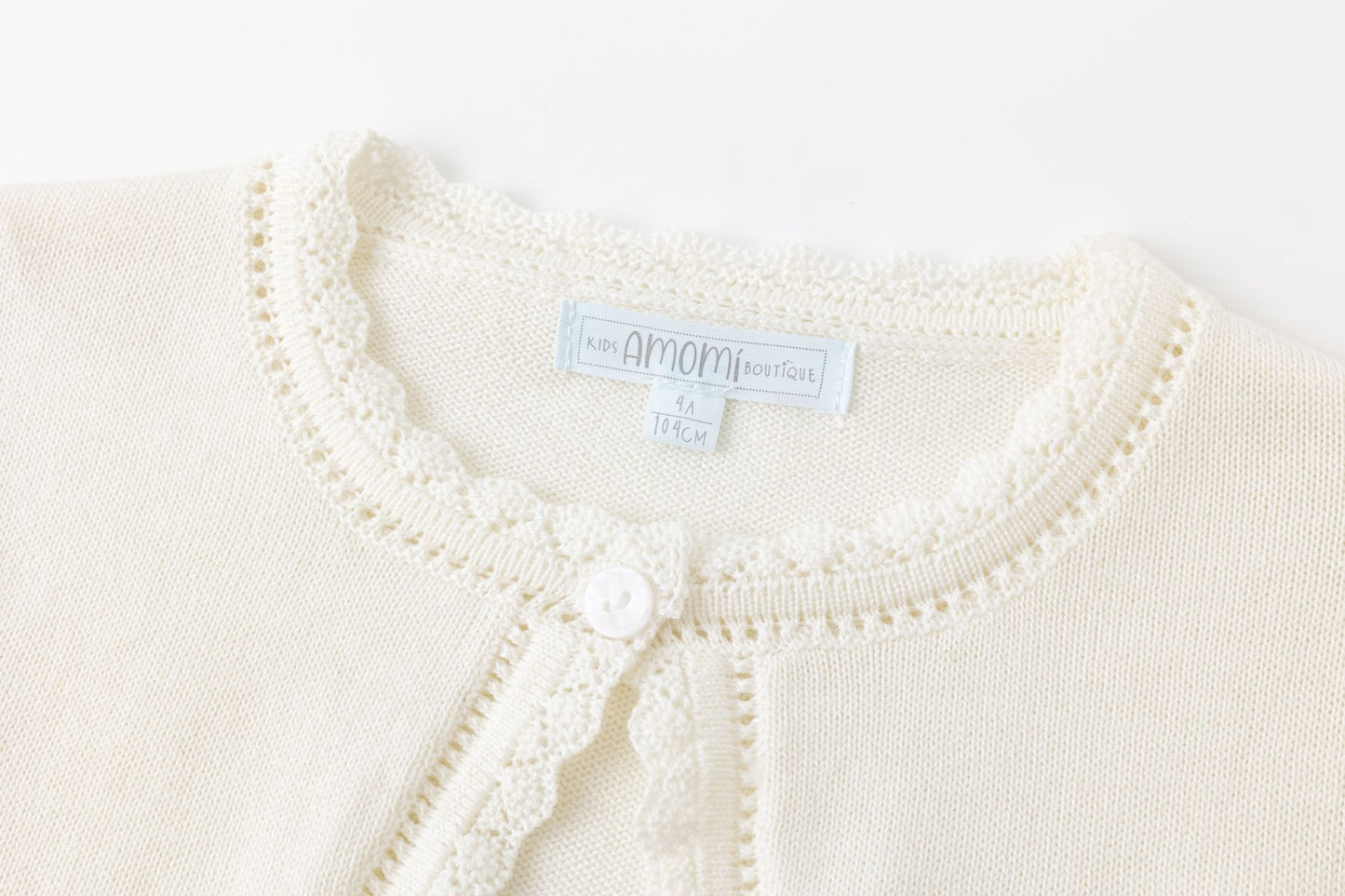 Torera de punto en color crudo - Detalle 4 - Moda Infantil Chicle