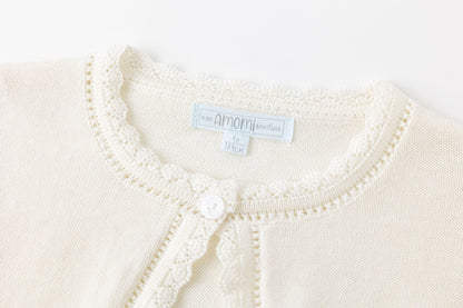 Torera de punto en color crudo - Detalle 4 - Moda Infantil Chicle